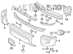 Amplificatorul de bara fata pentru Toyota Sequoia 08-16