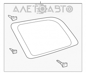 Fereastra din spate dreapta cu geam opac pentru Toyota Sequoia 08-16.