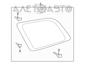 Fereastra din spate dreapta cu geam opac pentru Toyota Sequoia 08-16.