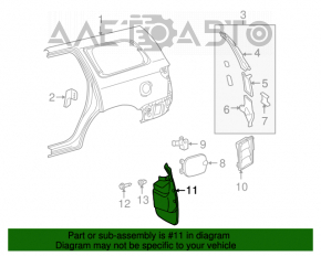 Aparator de noroi spate stanga Toyota Sequoia 08-16 nou original OEM