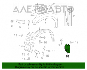 Брызговик передний левый Toyota Sequoia 08-16