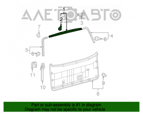 Capacul portbagajului superior al ușii Toyota Sequoia 08-16