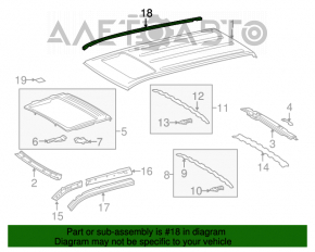 Capota stângă a acoperișului Toyota Sequoia 08-16