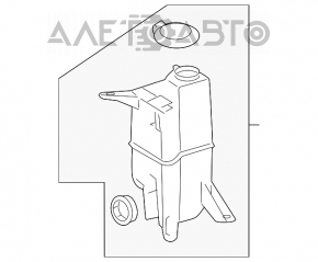 Rezervorul de spălare a parbrizului pentru Toyota Sequoia 08-22 fără spălare a farurilor, nou, original OEM.