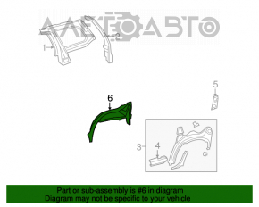 Подкрылок задний левый Toyota Sequoia 08-16