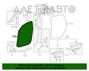 Уплотнитель дверного проема передний левый Toyota Sequoia 08-16