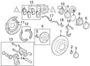 Rulment roată spate dreapta Toyota Sequoia 08-16 nou, aftermarket GSP