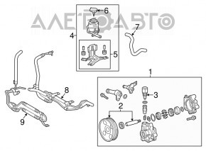 Radiatorul de răcire a direcției asistate Toyota Sequoia 08-16