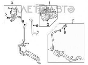 Furtun de presiune înaltă pentru direcția asistată Toyota Sequoia 08-16