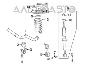 Пружина передняя правая Toyota Sequoia 08-16 AWD