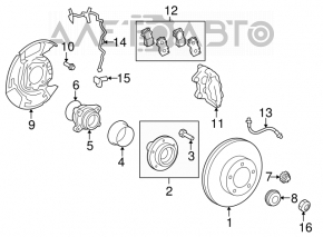 Suport dreapta față Toyota Sequoia 08-16 cu 4 pistoane