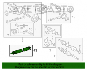 Arborele cardanic pentru Toyota Sequoia 08-16 AWD