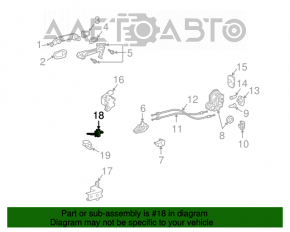 Limitatorul ușii din spate stânga pentru Lexus GX470 03-09