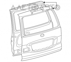 Ușa portbagajului goală pentru Lexus GX470 03-09.