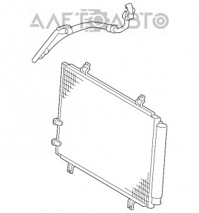 Tubul de aer condiționat condensator-compresor Toyota Camry v50 12-14 SUA tip-2 asamblat din două piese.