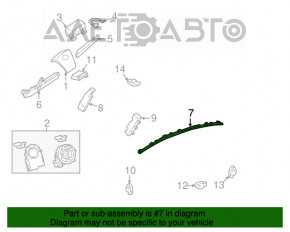 Perna de aerbag lateral dreapta pentru Toyota Camry v50 12-14 fabricat in SUA care s-a declansat.