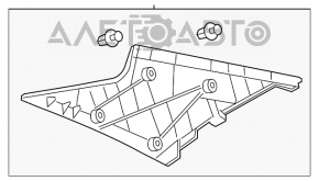 Накладка задней стойки правая Toyota Camry v50 12-14 usa серая, царапины