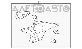 Capac spate stânga pentru Lexus LS460 LS600h 07-12 gri.