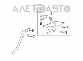 Capac spate stânga pentru Lexus LS460 LS600h 07-12 gri.