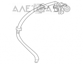 Centura de siguranță centrală spate pentru Lexus LS460 LS600h 07-12, neagră.