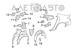 Aripa spate stânga Lexus LS460 LS600h 07-12