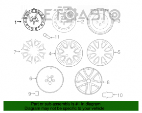 Диск колесный железный R16 5x114.3 Toyota Camry v40