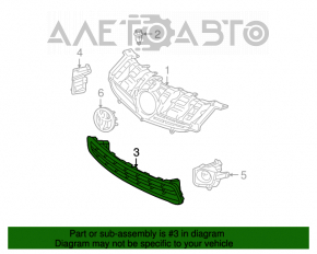 Решетка переднего бампера нижняя Toyota Prius 30 10-12 дорест