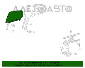 Стекло двери задней правой Toyota Prius V 12-17