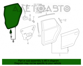 Garnitura ușii din spate stânga Toyota Prius V 12-17