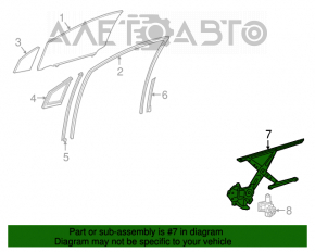 Geam electric cu motor dreapta față Toyota Prius V 12-17