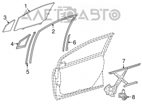 Geam electric cu motor dreapta față Toyota Prius V 12-17