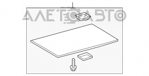 Capacul portbagajului Toyota Prius V 12-17 este gri inchis.