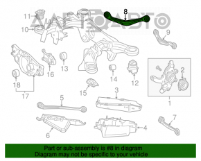 Maneta superioară longitudinală spate dreapta față Mercedes W221