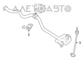 Stabilizator fata Mercedes W221 RWD 30,5 mm nou original OEM