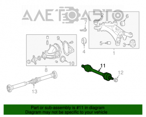 Ax cu came spate stânga Mercedes W221