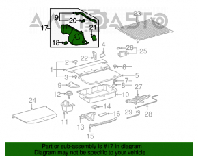 Capacul arcadei dreapta gri pentru Toyota Prius 2004-2009