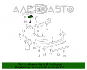 Suportul absorbantului pentru bara spate dreapta Toyota Highlander 08-10