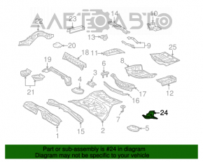 Protecție pentru aripa din spate dreapta pentru Lexus GS350 GS430 GS450h 06-11