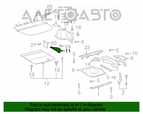 Крышка кармана багажника правая Lexus RX300 98-03 бежевая