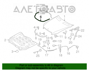 Garnitură capot frontal Mercedes W221