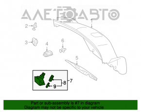 Освещение багажника на крышке прав Mercedes W221