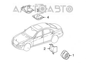 Sirena Mercedes W221 noua originala OEM