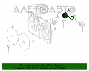 Motorul ventilatorului de răcire dreapta pentru Toyota Sienna 11-16 3.5