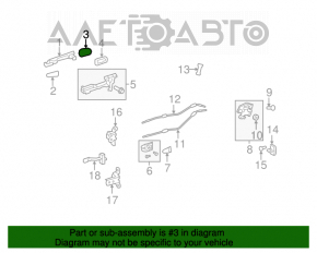 Capacul mânerului ușii din spate dreapta Toyota Camry v40