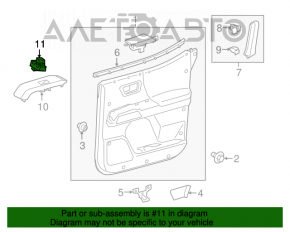 Controlul geamului electric din spate dreapta Toyota Camry v55 15-17 SUA negru, manual