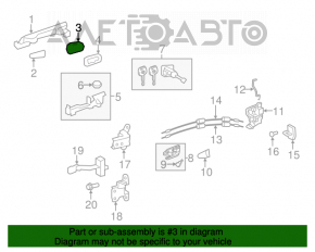 Заглушка внешней ручки передняя левая Toyota Camry v55 15-17 usa
