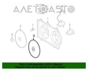 Paletele ventilatorului de răcire drept Toyota Camry v55 15-17 2.5 SUA Taiwan