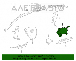 Airbag-ul de pasager din bordul Toyota Camry v55 15-17 SUA.