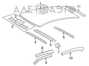 Acoperiș metalic pentru Toyota Camry v55 15-17 SUA fără panoramică.