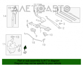 Motorul de spălare a parbrizului Toyota Prius V 12-17